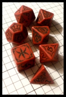 Dice : Dice - Dice Sets - Q Workshop Tribal Red and Black - Ebay Apr 2012